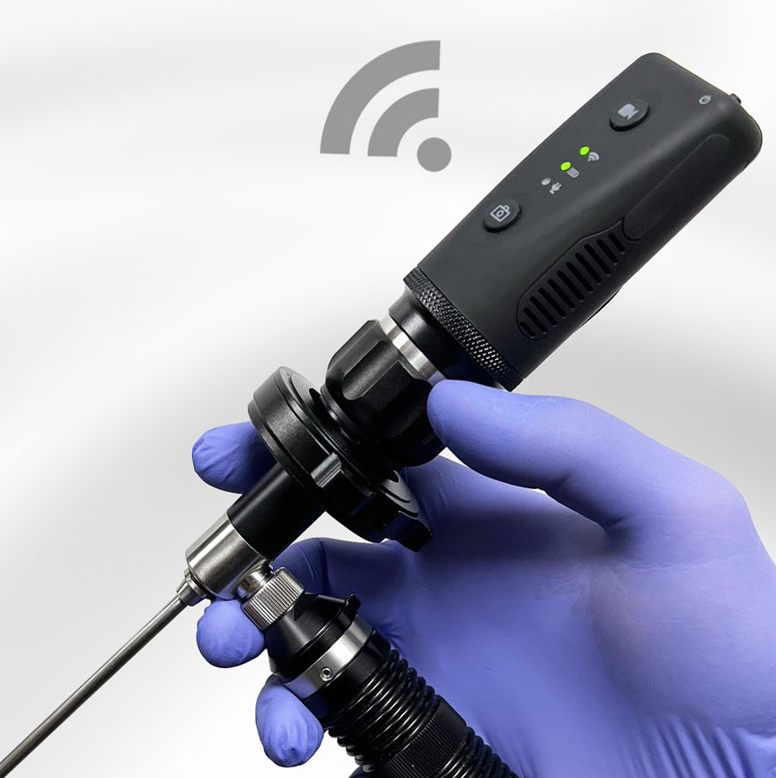 What is an integrated endoscopic camera?