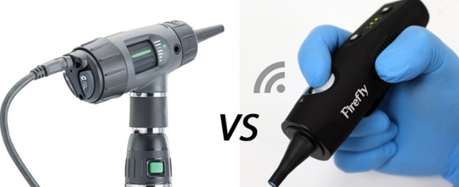 DE570 Firefly HD Wireless VIdeo Otoscope verses Welch Allyn Macroview for ENT and Audiology